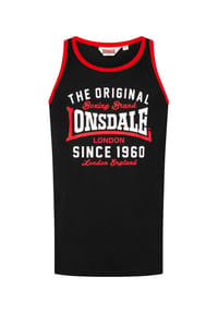 LONSDALE™ - Herren Singlet normale Passform ANDOVER - Black/Red/White