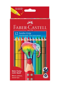 Faber-Castell - Farbstifte-Set "Jumbo Grip", 12-teilig - MEHRFARBIG, mehrfarbig