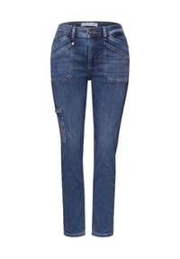 Street One - Jeanshose, Cargotasche, für Damen - 17627 MEDIUM BLUE
