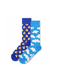 HAPPY SOCKS - Unisex Socken, 2er Pack - Classic Crew, Organic Cotton, Farbmix - Big Dot