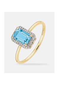 Diamant L'eternel - Ring, mit Blautopas, 375 Gelbgold - gold