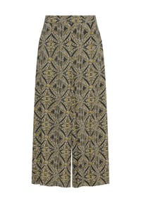 MANGUUN collection - Stoffhose, Gummibund, für Damen - ABSTRCT PRNT GREEN