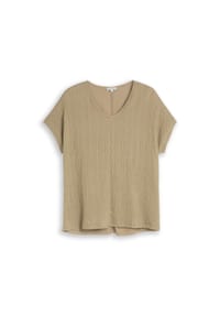 TOM TAILOR plus - T-Shirt, V-Ausschnitt, für Damen - 11863 SILVER OLIV