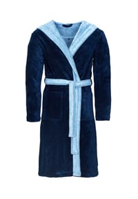 VOSSEN® - Bademäntel unisex Kapuze Poppy winternight - 004 - blau