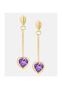 VANLERÉ - Ohrhänger, mit Amethyst, 375 Gelbgold - gold