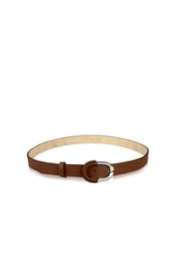 collezione alessandro® - Ledergürtel Loreen Made in Italy - cognac