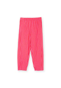 KITE - Damen Rixon Barrel Seersucker Ankle Grazer Hose Karomuster Bio-Baumwolle - pink