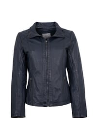7eleven - Damen Lederjacke Lammnappa dunkelblau - dunkelblau