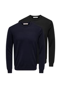 ONLY & SONS - Pullover 2er Pack Wyler - Schwarz