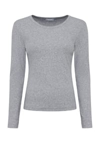 MANGUUN - Langarmshirt, Rundhals, für Damen - 1 WEISS