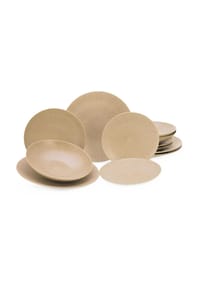 CreaTable - Teller-Set "Vesuvio", 12-teilig - SAND