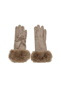MANGUUN - Fingerhandschuhe Cortina, Kunstfell, für Damen - BLACK
