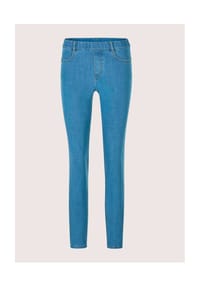 MADELEINE - Kurzgröße: Denim-Leggings mit Schlupfbund - black denim