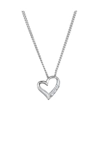 elli. DIAMONDS - Halskette Herz Ewigkeit Diamant (0.045 Ct.) 925 Silber - Gold