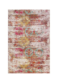 WECONhome - Kurzflorteppich Focus - Vintage-Optik, bunt, modern, Wohnzimmer, Schlafzimmer, Flur - bunt