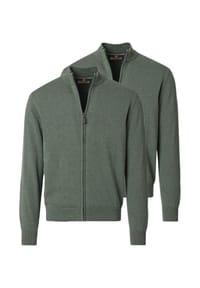 redmond - Strickjacke 2er Pack Basic - Schwarz