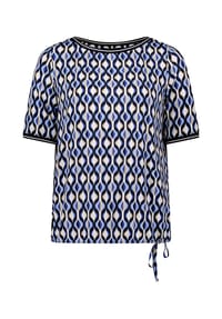 BETTY BARCLAY - Casual-Shirt mit Tunnelzug - Blau/Weiß