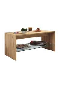 VCM. - Holz Couchtisch | Sofatisch mit ausreichend Stauraum | Maße ca. H. 40 x B. 90 x T. 40 cm | Wohnzimmertisch – Wisal - Honig-Eiche