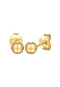 elli. PREMIUM - Ohrringe Ohrstecker Kugel Ball 4 Mm 375Er Gelbgold - Gold