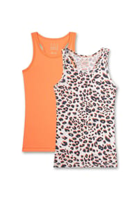 Sanetta Mädchen Unterhemd, 2er Pack - Shirt ohne Arme, Top, gemustert Bild 1