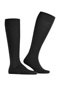FALKE - ClimaWool Kniestrümpfe, Rippbündchen, feuchtigkeitsregulierend, für Herren - 3000 BLACK