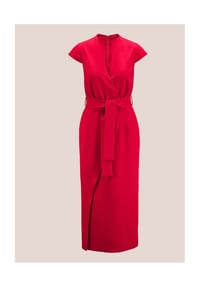 MADELEINE - Elegantes Midi-Kleid in Wickeloptik - rot