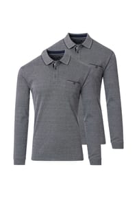 CASAMODA - Poloshirt 2er Pack Basic - Anthrazit