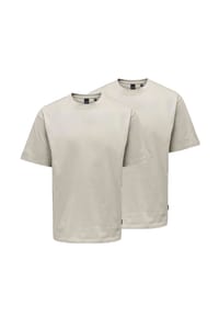 ONLY & SONS - T-Shirt 2er Pack Onsfred - Castor gray