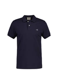 GANT - Herren Poloshirt - SLIM SHIELD PIQUE POLO, Kurzarm, Knopfleiste, Logo - Anthrazit