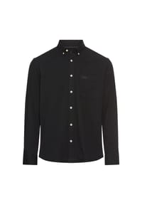 camel active - Langarmhemd mit Button-Down Kragen - Schwarz