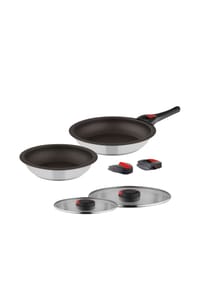 kuppels 7-tlg. Pfannenset - Quick Clack Pro - silberfarben