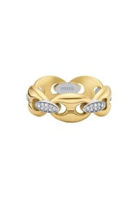 FOSSIL HERITAGE - Fossil Damen-Bandring Heritage D-Link Glitz Edelstahl Bicolor, JF04931998 - Zweifarbig