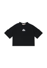 LONSDALE™ - Frauen T-Shirt Cropped Oversize WANDYLAW - Black/White