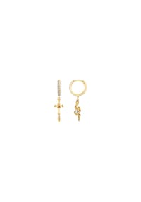 Thomas Sabo - Creolen mit Anhänger Tempting Romance - goldfarben, dunkelrot, schwarz
