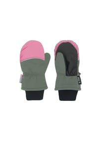 maximo® - KIDS-Thermofausthandschuhe Daumen, Reflexpaspel - oliv/azalee
