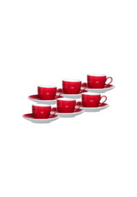 Ritzenhoff & Breker Espressotassen und -untertassen Doppio 80 ml 6er Set - DOPPIO - blau