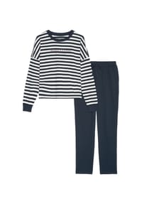 Marc O'Polo - Pyjama Mix & Match Cotton - Blau-Weiss