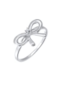 elli. DIAMONDS - Ring Schleife Diamant 0.015 Ct. 925 Silber - Weiß