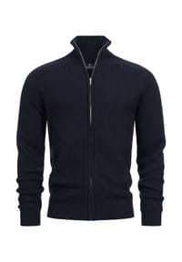 KRONSTADT - Strickjacke KSDorsey zip cardigan knit - Lt Grey Mix