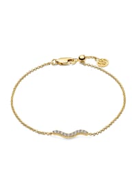 SIF JAKOBS JEWELLERY - Damen Armband "Ellera Waves", 925er Silber - GOLD