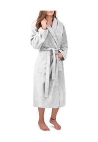 normani® - Damen Premium Bademantel Basic - Grau