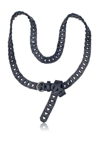 collezione alessandro® - Ledergürtel Element Made in Italy - schwarz