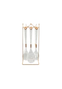 ALMINA® - 7 teiliges Küchenhelfer-Set aus Silikon Kochgeschirr Ständer - 