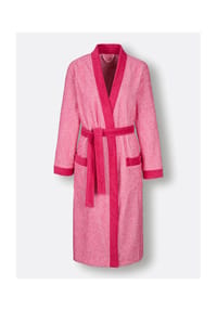 Witt - Bademantel - weiß-fuchsia-meliert