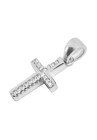 Adelia's Cross Collection - Anhänger – Kreuz Kreuzanhänger aus 925 Silber mit Zirkonia - silber