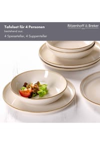 Ritzenhoff & Breker Speiseset Olivia 8er Set beige OLIVIA