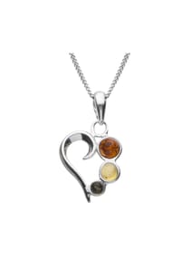 OSTSEE-SCHMUCK® - Kette mit Anhänger , Herz , Silber 925/000 - silber