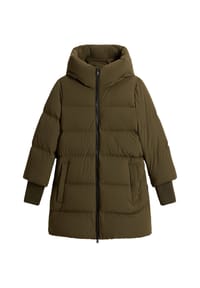 WOOLRICH - Mantel Cloud Madison langer Steppmantel - dunkelgrün