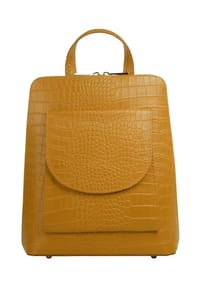 Cluty - Rucksack Echt Leder, Made In Italy - cognac