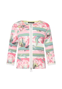 BETTY BARCLAY - Shirtjacke mit Rippenstruktur - Rosé/Cream